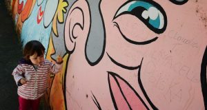 Murale "Quadraro People" in via dei Lentuli, Roma