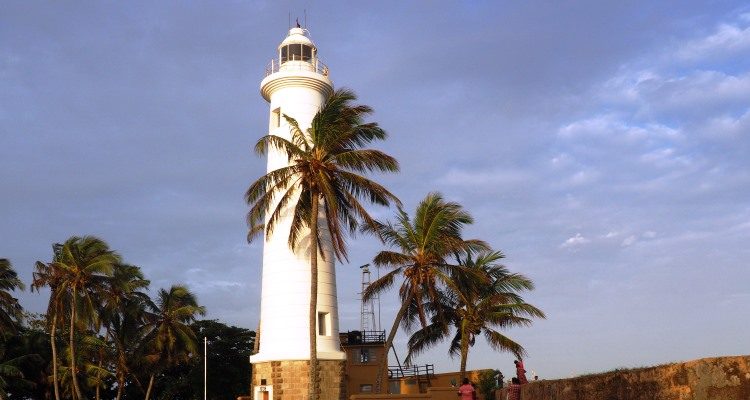 Faro e palme a Galle Faro di Galle