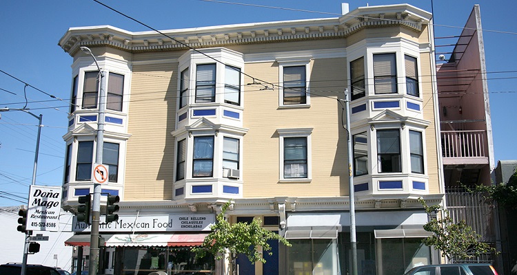 La casa della sorella di Jasmine, protagonista di Blue Jasmine, in Van Ness Avenue, nel quartiere Mission di San Francisco