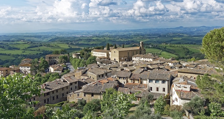Siti UNESCO italiani: il centro storico di San Gimignano visto dall'alto